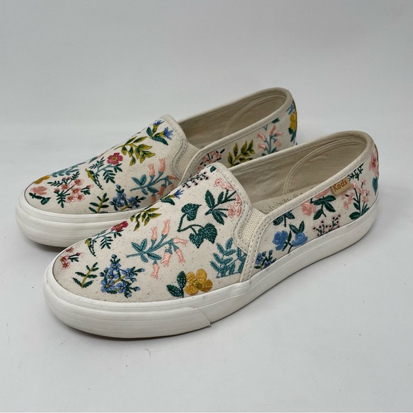 Keds Shoes Keds Rifle Paper Co Floral Embroidered Slip On Sneakers